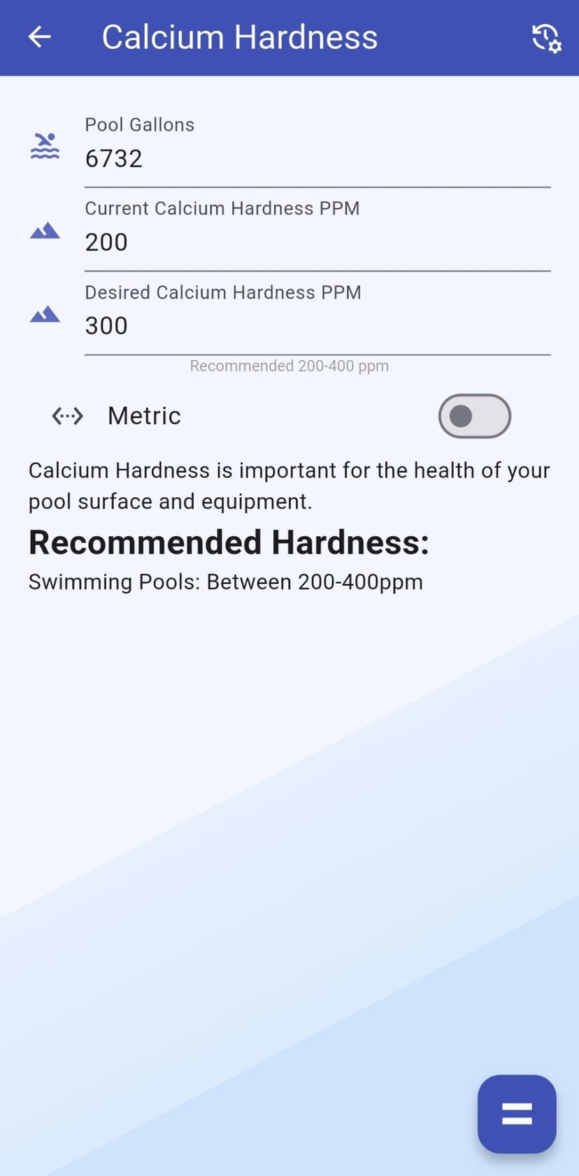 Calcium Hardness Calculator App