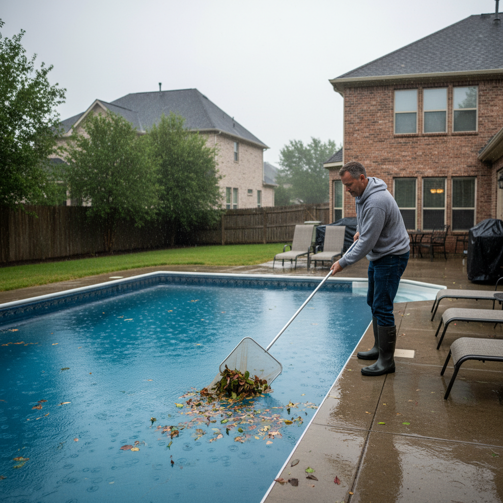 Pool After Heavy Rain, What to Do First So It Doesn’t Turn Green