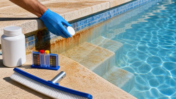 Pool Metal Stain Removal: How to Remove Iron, Copper, and Manganese Stains