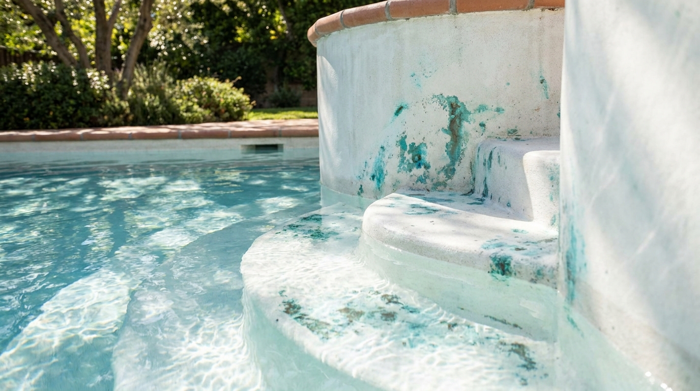Pool Stains Copper Removal: How to Get Rid of Blue-Green Pool Stains