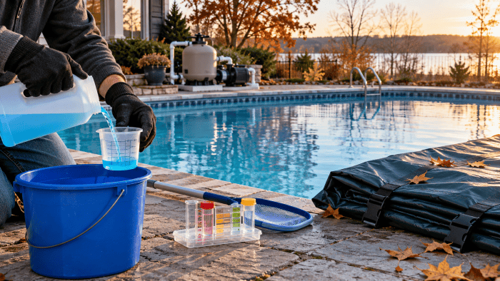 When to Add Winter Algaecide to a Pool
